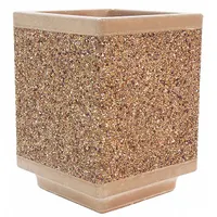 Planter Bollard: Square, Beige, 24 in Overall Ht, 18 in Overall Wd, 18 in Overall Lg, Square Shape (MPN TF4185W22)