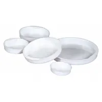 Plastic End Caps: 5 in Dia, White, 100 PK (MPN MTCAP5)