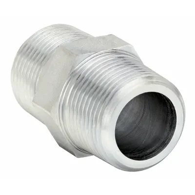 PARKER Metal Pipe Straight: Straight, Steel, 1 in x 1 in - Hydraulic Threaded Extreme-Pressure Pipe Fittings
