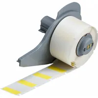 Wraparound Label: 1 in x 1 in, 1 in, Vinyl, Yellow (Matte), For 16 AWG to 8 AWG Wire Gauge (MPN M7-19-427-YL)