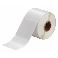 Wraparound Label: 2 1/4 in x 1 in, Vinyl, White (Matte), For 6 AWG to 0 AWG Wire Gauge (MPN THT-75-427-1.5-SC)