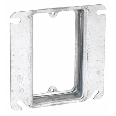 RACO Plaster Ring: Raised, 3/4 in Raised Ht, Steel, 4 in Overall Lg - Plaster Rings