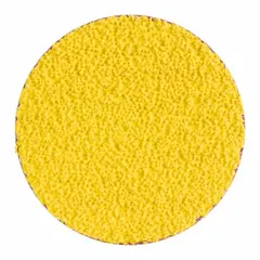 This 3-inch ceramic sanding disc with 36 grit and Y-weight cloth backing uses RazorStar technology for cool-cutting performance on stainless steel and nickel alloys. It is suitable for blending, deburring, and finishing metal surfaces.