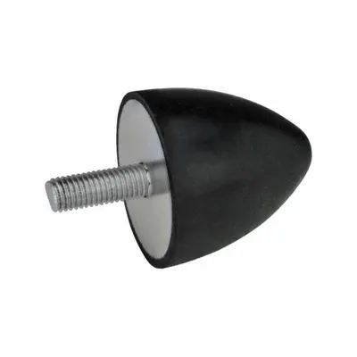 JW WINCO Vibration-Isolating Mount: Conical, Natural Rubber - Male x Non-Threaded Vibration-Isolating Mounts