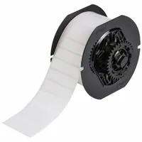 Pre-Cut Label Stock Roll: 1/2 in x 2 in, 2 in x 1/2 in, Polyester, White, 2,500 Labels Included (MPN B33-53-483)