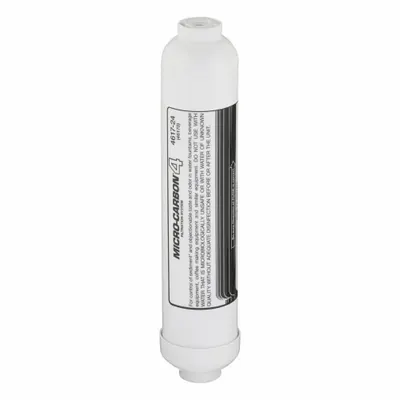 NU-CALGON Inline Water Filter: 20 micron, 1 gpm, 10 in Overall Ht - Inline Ice Machine & Refrigerator Water Filters