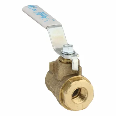 APOLLO Manual Two-Way Ball Valve: 1/4 in, Brass, Straight, FNPT x FNPT - Brass Ball Valves