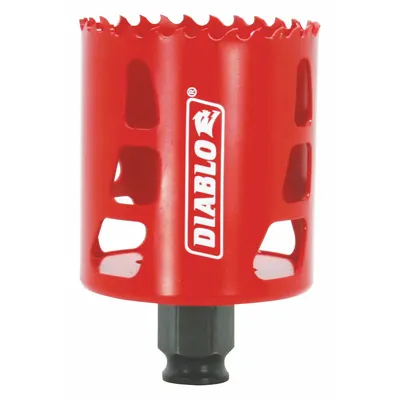 DIABLO DHS2375 2-3/8 in Bi-Metal Hole Saw, 4 TPI, 2-3/8 in Cutting Depth - Multi-Material-Cutting Hole Saws without Arbor