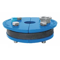 Cast iron well seal with rubber gasket for sealing the top of a water well casing. Fits 4 in casing ID and 1 in drop pipe. Includes 0.5 in vent for pressure equalization.