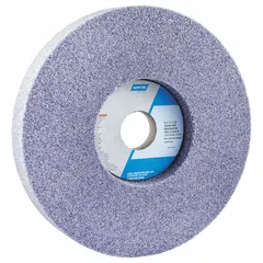 Recessed grinding wheel for moderate-to-heavy grinding of tool steels. Type 5 shape with 32A46-IVBE specification and I hardness. Dimensions: 8" diameter, 1" thickness, 1-1/4" arbor hole. Suitable for stock removal and form grinding in industrial metalworking.