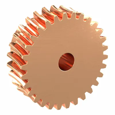 KHK GEARS Worm Wheel: Reduction Ratio 15, Module m 1, Right Hand, 20° Pressure Angle - Metric Worm Wheels