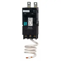 The SIEMENS B215AF is a 15 A, 2-pole arc fault circuit interrupter from the BAF series, rated 120/240V AC with a 10kA AIR rating. Designed for bolt-on installation in Siemens P1 panelboards, it provides overcurrent and arc-fault protection in single-phase residential and light commercial applications.