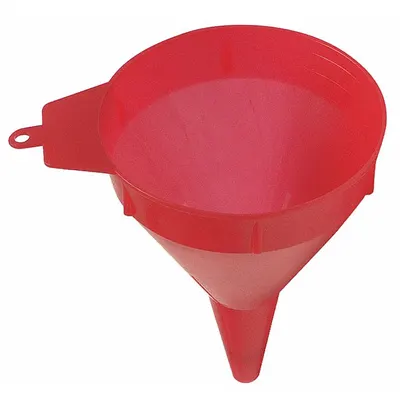 FUNNEL KING Spout Funnel with Screen: Polyethylene, 16 oz Fluid Capacity, 6 1/2 in Overall Dia - Spout Funnels with Screen
