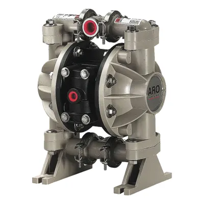ARO Double Diaphragm Pump: Polypropylene Body, 1/2 in, NPT Connection, 13 gpm - Polypropylene Housing AODD Pumps