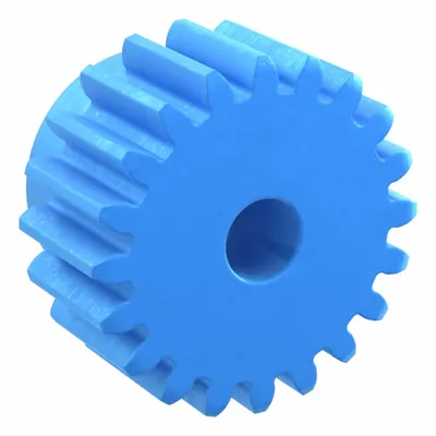 KHK GEARS Machined Spur Gear: Module m 2, 20 Teeth, 10 mm Bore Dia, Nylon, 20° Pressure Angle - Metric Spur Gears with Standard Hub