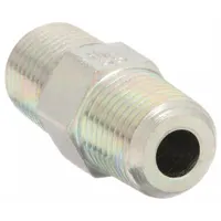 Hydraulic Hose Adapter: 1/8 in x 1/8 in Fitting Size, Male x Male, NPTF x NPTF, Rigid, Straight (MPN 2083-2-2S)