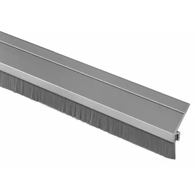 NATIONAL GUARD Door Weatherstripping: Brush Insert, 4 ft Lg, 1 1/4 in Wd - Metal Leaf Weatherstripping
