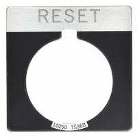 Legend Plate: 30 mm Panel Mounting Size, Square, 1 3/4 in Overall Ht x 1 3/4 in Overall Wd (MPN 10250TS29)