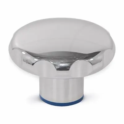 JW WINCO Hand Knob: Fluted, Stainless Steel, M8x1.25 Thread, 0.39 in Thread Lg - Hygienic Fluted Knobs with Threaded Hole