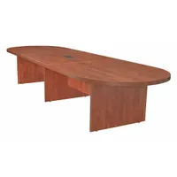 REGENCY Conference Table: Racetrack Oval, Laminate, Cherry, 144 in Overall Lg, 52 in Overall Wd, PVC (MPN LCTRT14452CH)