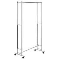 HONEY-CAN-DO Garment Rack: Rod Design (No ) Hooks, 1 Rod Rods, 68 in Overall Ht, 34 in Overall Wd (MPN GAR-01268)