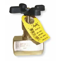 APOLLO Globe Valve: For Air/Fluids/Gas Media, Brass, Z-Body, 1/4 in Pipe Size, FNPT x FNPT, Female (MPN 6090101)