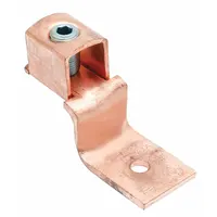 BURNDY Wire Connector: 1/0 AWG – 500 kcmil Wire Sizes, 3/8 in Stud Size, Unplated Copper Lug Body (MPN KLU400)