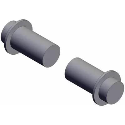 SMC Mounting Bracket: Trunnion Mount Type, Fits 20 mm Bore Dia, Carbon Steel - Trunnion Mounting Pins