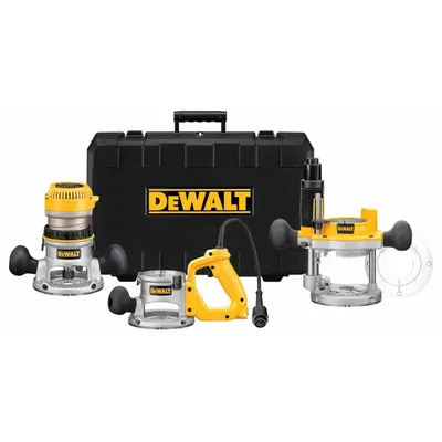 DEWALT Router: Mid-Size, Fixed and Plunge Base, 2.25 hp, Variable Speed, 24,000 RPM - Mid-Size Corded Routers