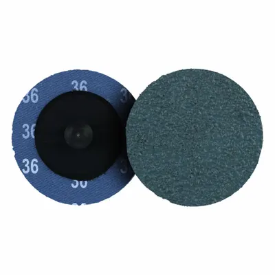 WEILER Coated Abrasive Blending Disc: TR, 2", Zirconia Alumina, 36 Grit - High-Performance Sanding Discs for Carbon Steel & Soft Metals