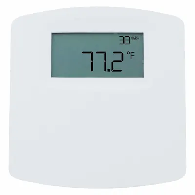 Dwyer Humidity Sensor: 4 to 20 mA, Screw Terminals, -4°F to 140°F - Indoor Wall-Mount Transmitters with Display