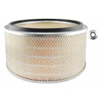 Round/oval engine air filter with axial seal. Inside diameter 1/2 in. Compatible with GMC vehicles. Filters incoming air to protect engine from contaminants in automotive applications