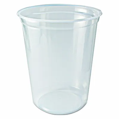 OEM Round Plastic Food Container, Clear, 1 Compartment, 500 Pack - Round Plastic Containers