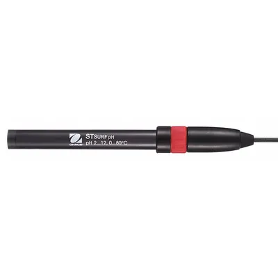 OHAUS Electrode: STSURF, pH, 2 to 12 pH, Flat, 1 m Cable Lg, BNC, Ground Glass - pH Laboratory Electrodes, Probes & Sensors
