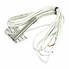 Temperature sensor for HVACR systems, used to monitor air or surface temperatures in commercial and industrial heating, ventilation, air conditioning, and refrigeration equipment. Supports precise temperature regulation and system control.