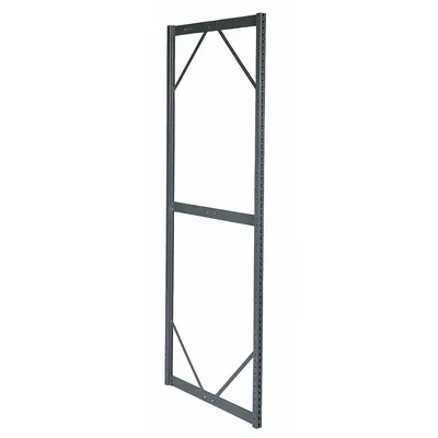 EDSAL Bolted-Frame Upright for Bulk Racks, 72 in H, 16 ga, Gray - Bolted-Frame Uprights for Bulk Racks