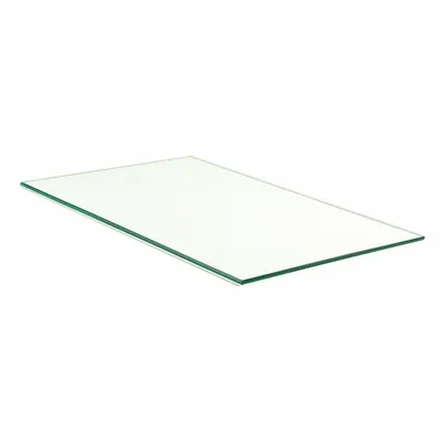ECONOCO Tempered Glass Shelves: 3/16 in Overall Ht, 16 in Overall Wd, 10 in Overall Dp - Tempered Glass Panels for Compartmented Glass Shelving