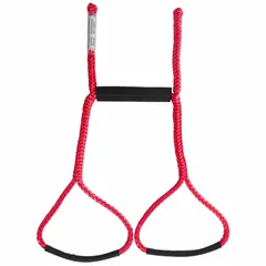 This adjustable polyester sling has a 1/2 in rope diameter and a length range of 24 in to 4 1/8 ft. The red sling is used for lifting and rigging transformers and other heavy loads in maintenance, installation, and repair operations.