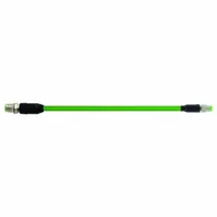 MURRELEKTRONIK Cordset: Cat5, M12 Male Straight x M8 Male Straight, 5 m Lg, PUR, Green, D Coding, A (MPN 7000-44901-7910500)