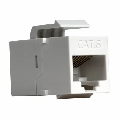 JONARD TOOLS Keystone Coupler: Coupler, 1 Ports, White, 6, RJ45 - Category Couplers