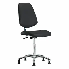 Vinyl ESD & Cleanroom Task Chair, Armless, ISO 4, Aluminum Base