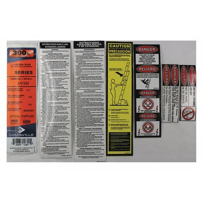 LOUISVILLE Label Kit, For Louisville Ladder Model AH1005, PK-AH1000 - Material Handling Parts