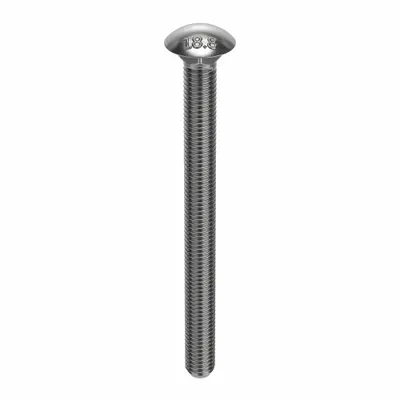 FOREVERBOLT Carriage Bolt: Square Neck, 1/2"-13 Thread Size, 6 in lg, Stainless Steel - 18-8 Stainless Steel Square Neck Carriage Bolts