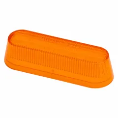 Acrylic oval replacement lens for clearance and marker lights on vehicles. Measures 7/8 inch in height. Designed for use in truck, trailer, and heavy equipment lighting assemblies.
