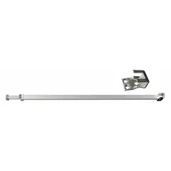 This sliding door bar provides a physical barrier to secure sliding doors. It measures 48 inches in length, 1 inch in width, and 1 inch in height. Suitable for residential or light commercial applications.