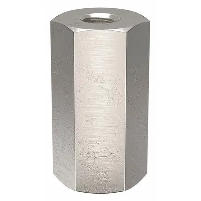 OEM Aluminum Female x Female Hex Standoff, 7/32 in Overall Length, Plain, 10 PK - Aluminum Female x Female Standoffs