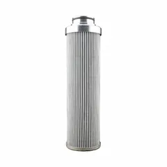 Replacement filter element for hydraulic pressure lines, featuring microglass media. Supports maximum pressure of 7,000 psi and maximum flow of 40 gpm. Used in industrial hydraulic systems to remove contaminants from fluid, protecting pumps, valves, and actuators.
