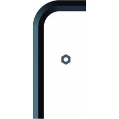This L-shaped hex key is made of alloy steel with a black finish. It has a 3/8 in SAE tip size and a long length, with two tips. Suitable for tightening or loosening hex socket fasteners in maintenance, assembly, and repair tasks.
