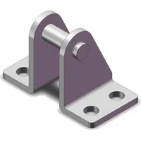 SMC Mounting Bracket: Flange/Foot Mount Type, Fits 20 mm Bore Dia, 56.5 mm Overall Lg, CG-E020SUS