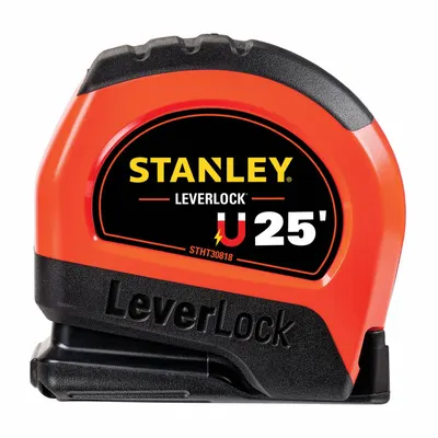 STANLEY Tape Measure: Magnetic Single Hook Tip, 25 ft - Fractional-Read Tape Measures